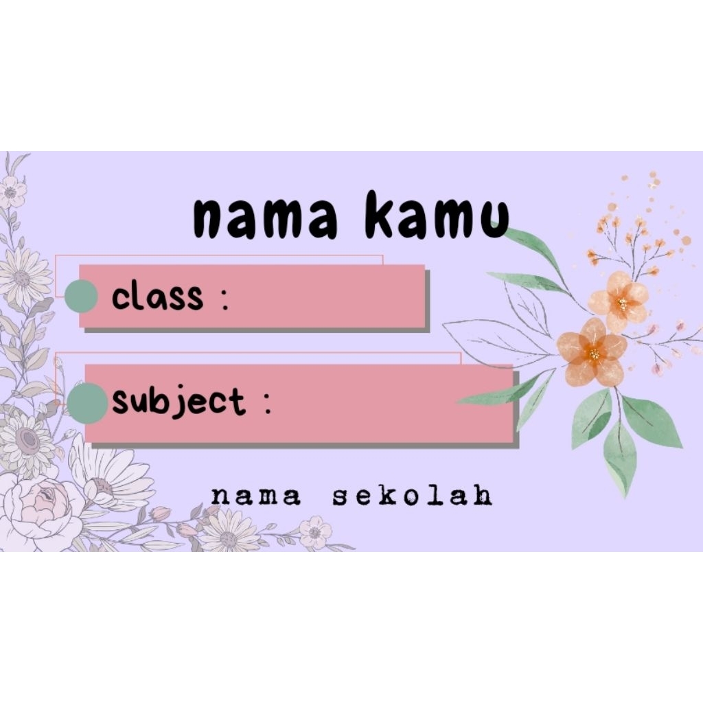 

Label Nama Siswa ( custom text )