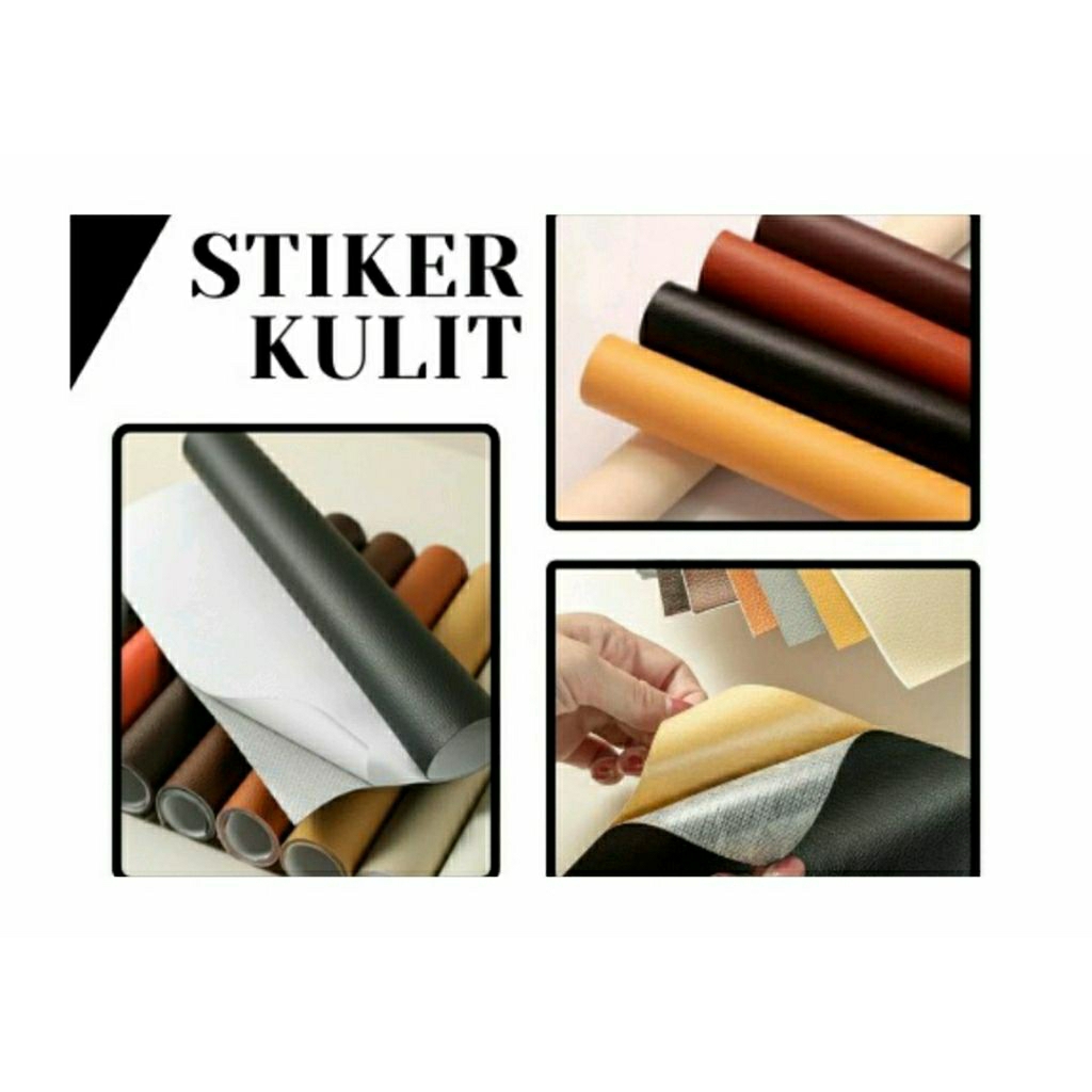 Premium Lengket Stiker kulit perbaikan jok motor mobil stiker kulit reparasi sofa stiker kulit sinte