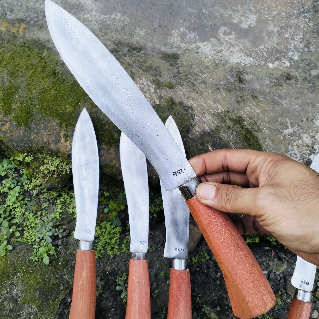 pisau dapur pisau daging potong ayam asli bahan kikir bekas