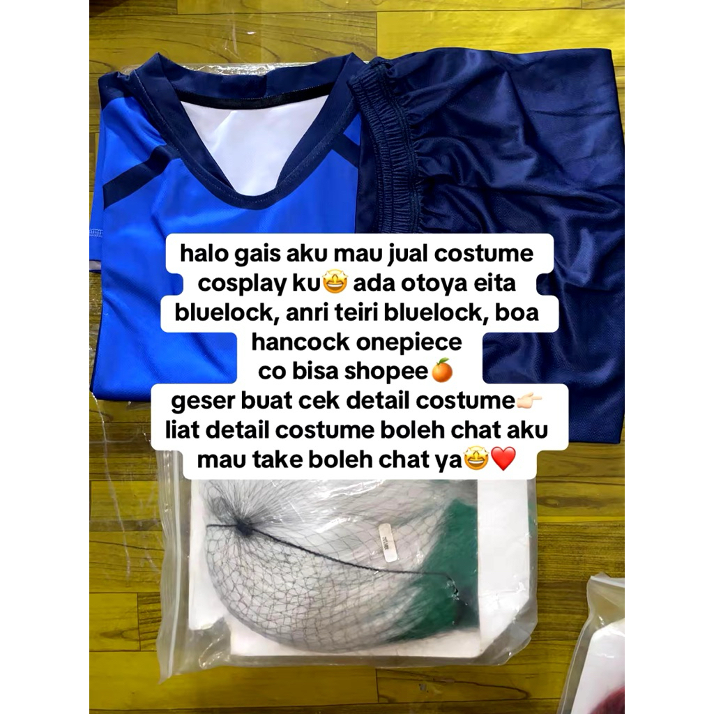 WTS PRELOVED JUAL COSTUME KOSTUM COSTUM COSPLAY ANRI TEIRI OTOYA EITA BOA HANCOCK ONE PIECE BLUE LOC