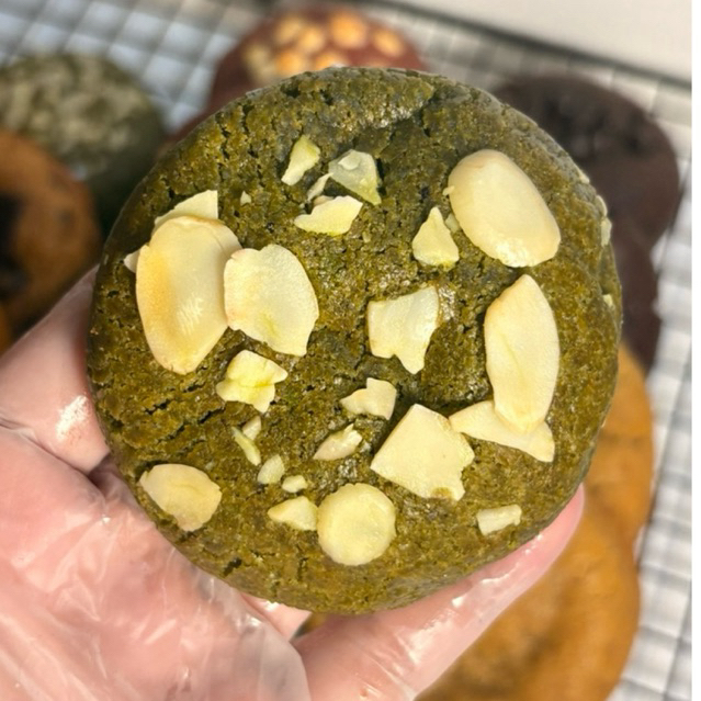 

Greentea Cheese Almond Cookies | Soft Baked Cookies | NewYork Style Cookies by Uabiites Treats
