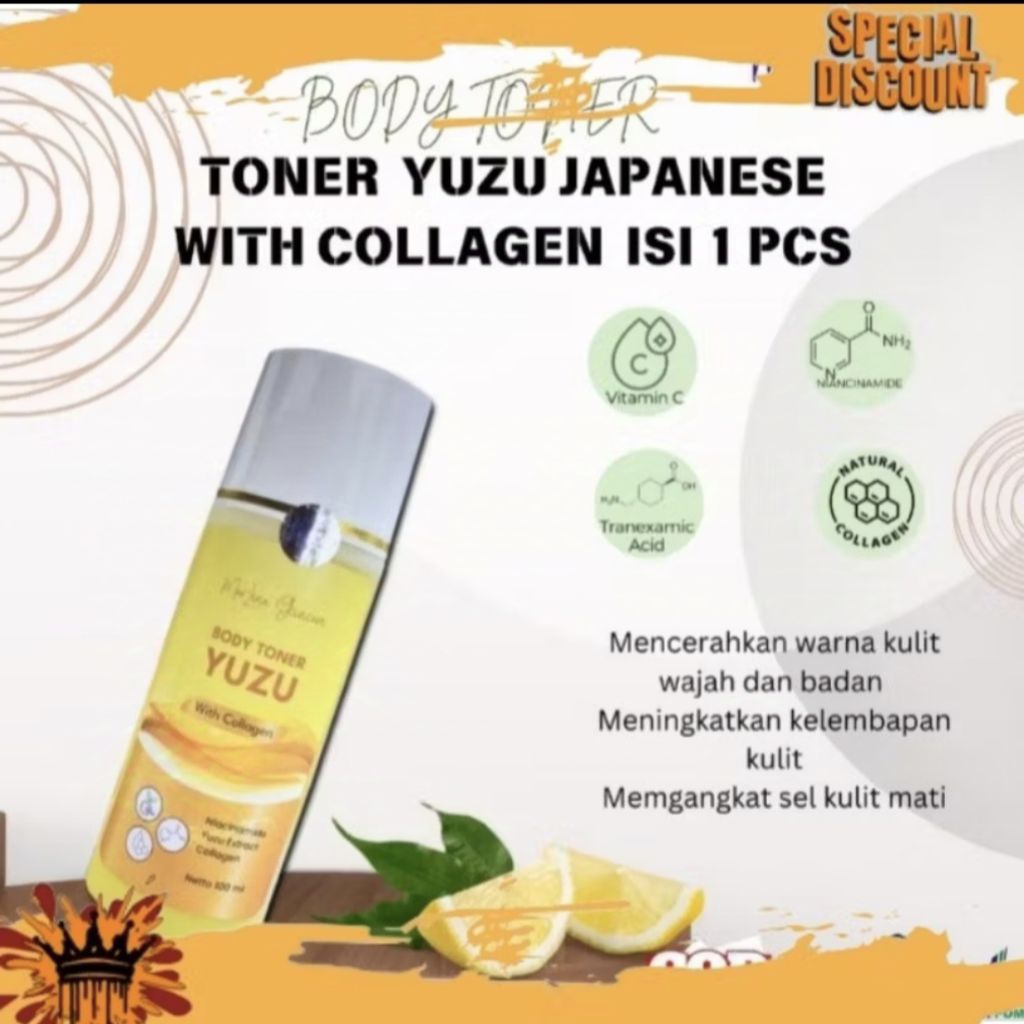Body Toner Marlena Yuzu Collagen -Toner Badan Yuzu (1pcs)