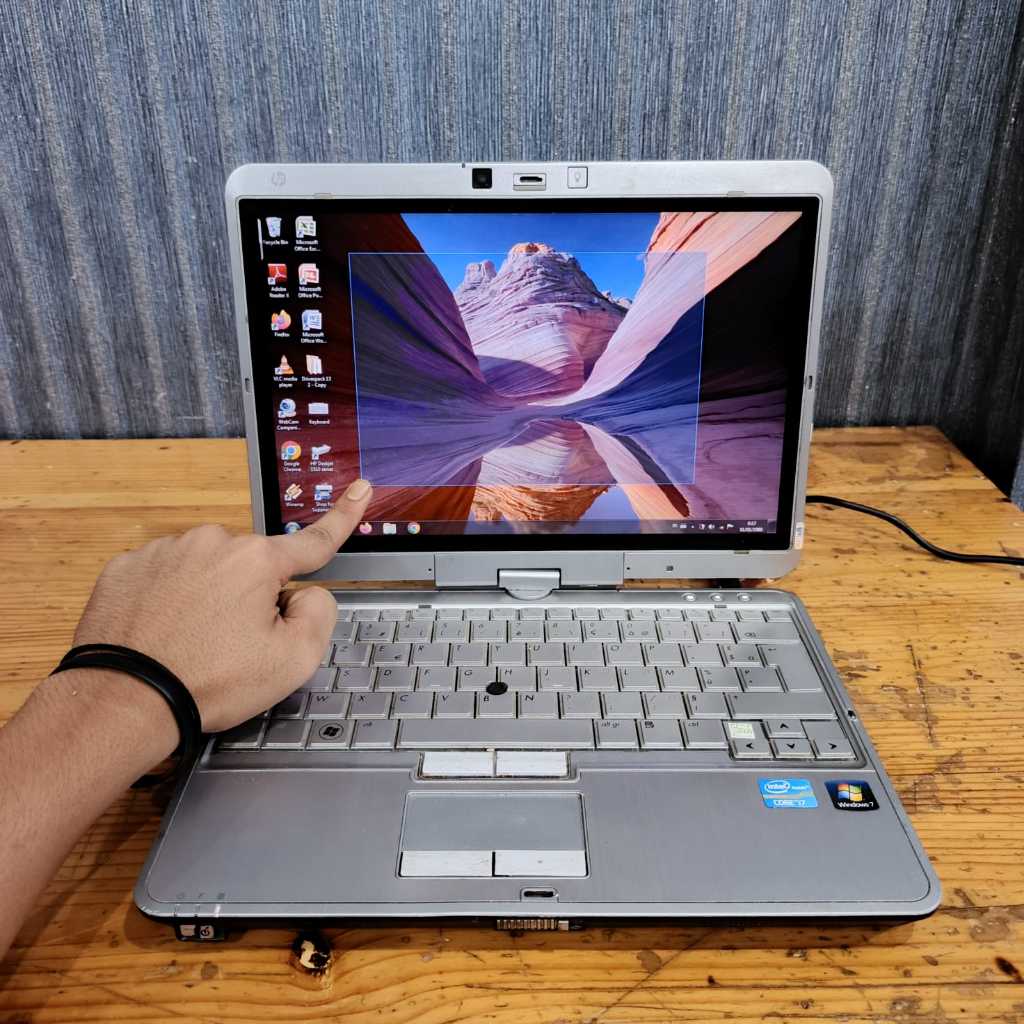 Hp Elitebook 2760P, #Touchscreen, #Flip Rotate, Core i7-2620M, Hd Graphics 3000, Silver, BERGARANSI