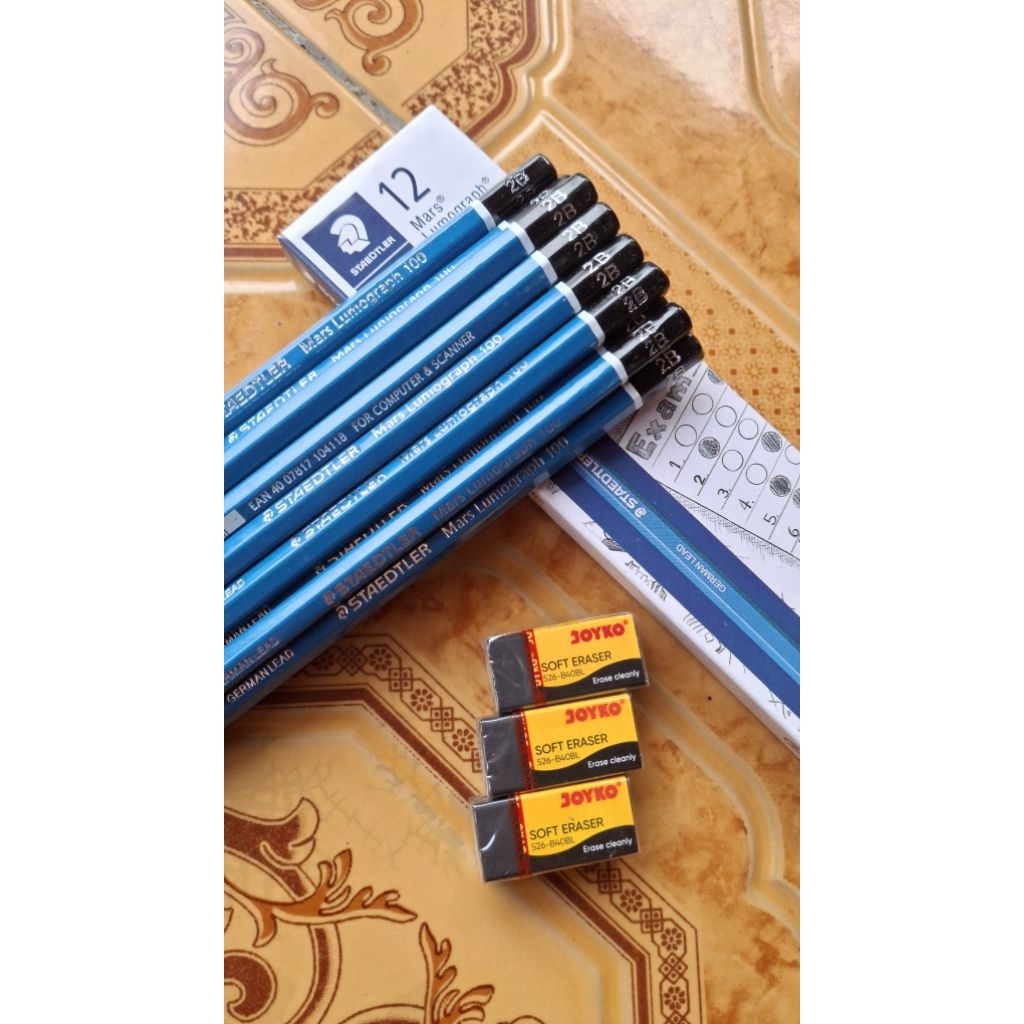 

PROMO PAKET PENSIL STAEDLER 2B 1 PCS BONUS 3 PENGHAPUS JOYKO 526-B40BL