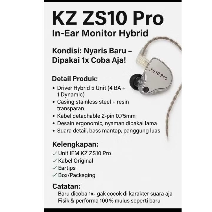 KZ ZS10 PRO DUAL DRIVER