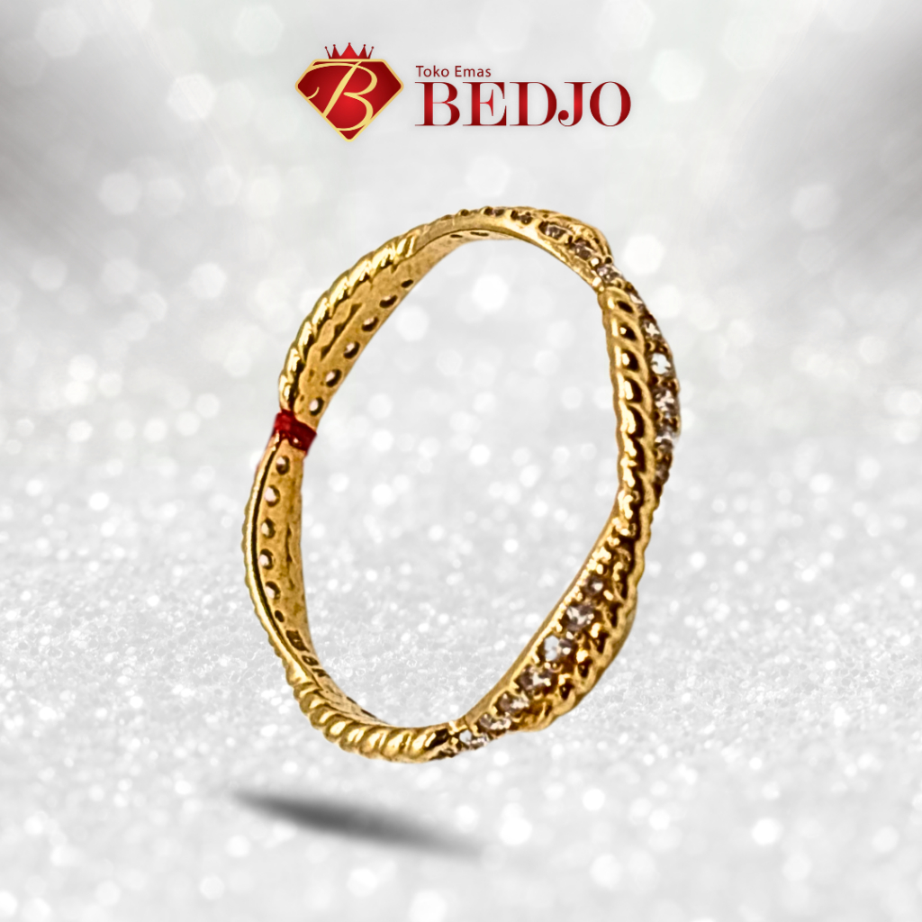 Cincin Emas Motif Tali Mewah | Perhiasan Emas Cincin Ring | Jewelry Ring Gold Simple Elegant