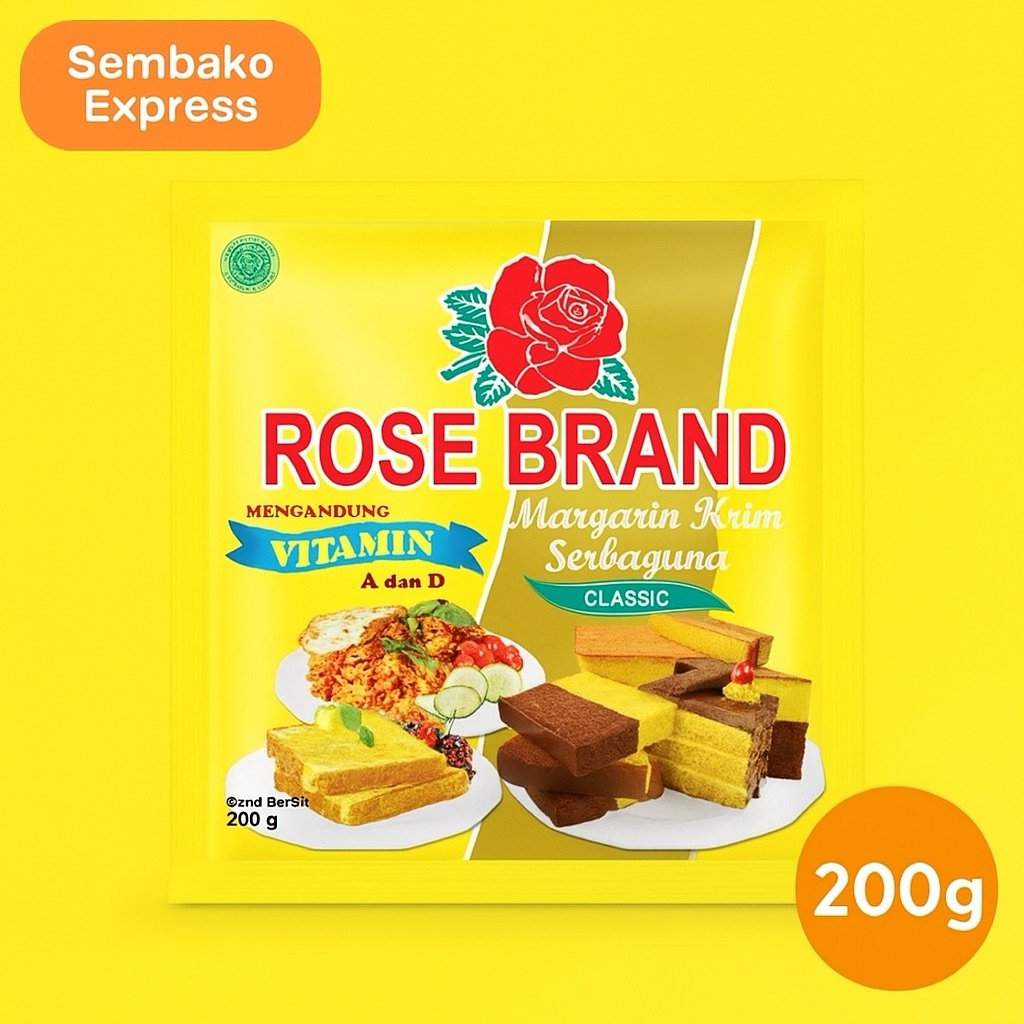 

Rose Brand Margarine Krim Serbaguna 200g – Wangi, Lembut, Kaya Vitamin A & D!