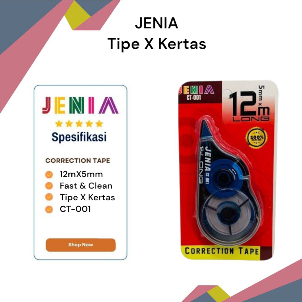 

Tipe x kertas Jenia panjang 12m