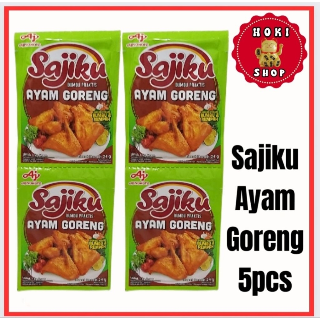 

Sajiku Ayam Goreng 5pcs / Bumbu Ayam Goreng Sajiku / Bumbu Instan