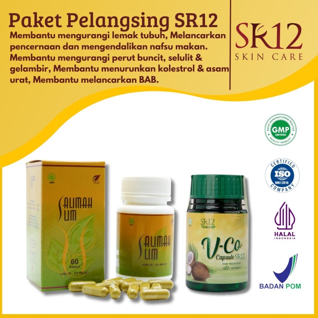 PAKET PELAKOR SR12 HERBAL BPOM ~ PELANGSING BADAN TERAMPUH ~ OBAT DIET HERBAL BPOM
