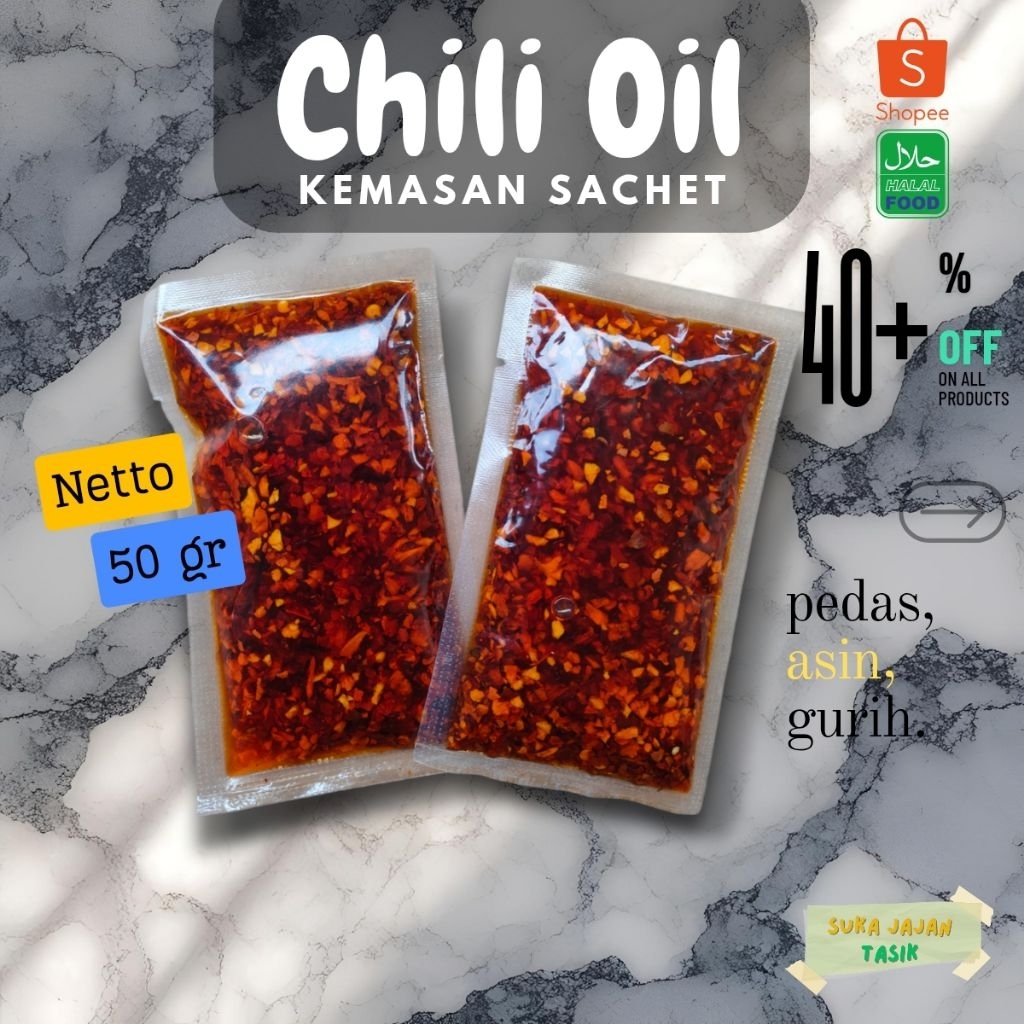 

Chili Oil 50 gr – Pedas Asin Gurih Halal, Praktis Enak
