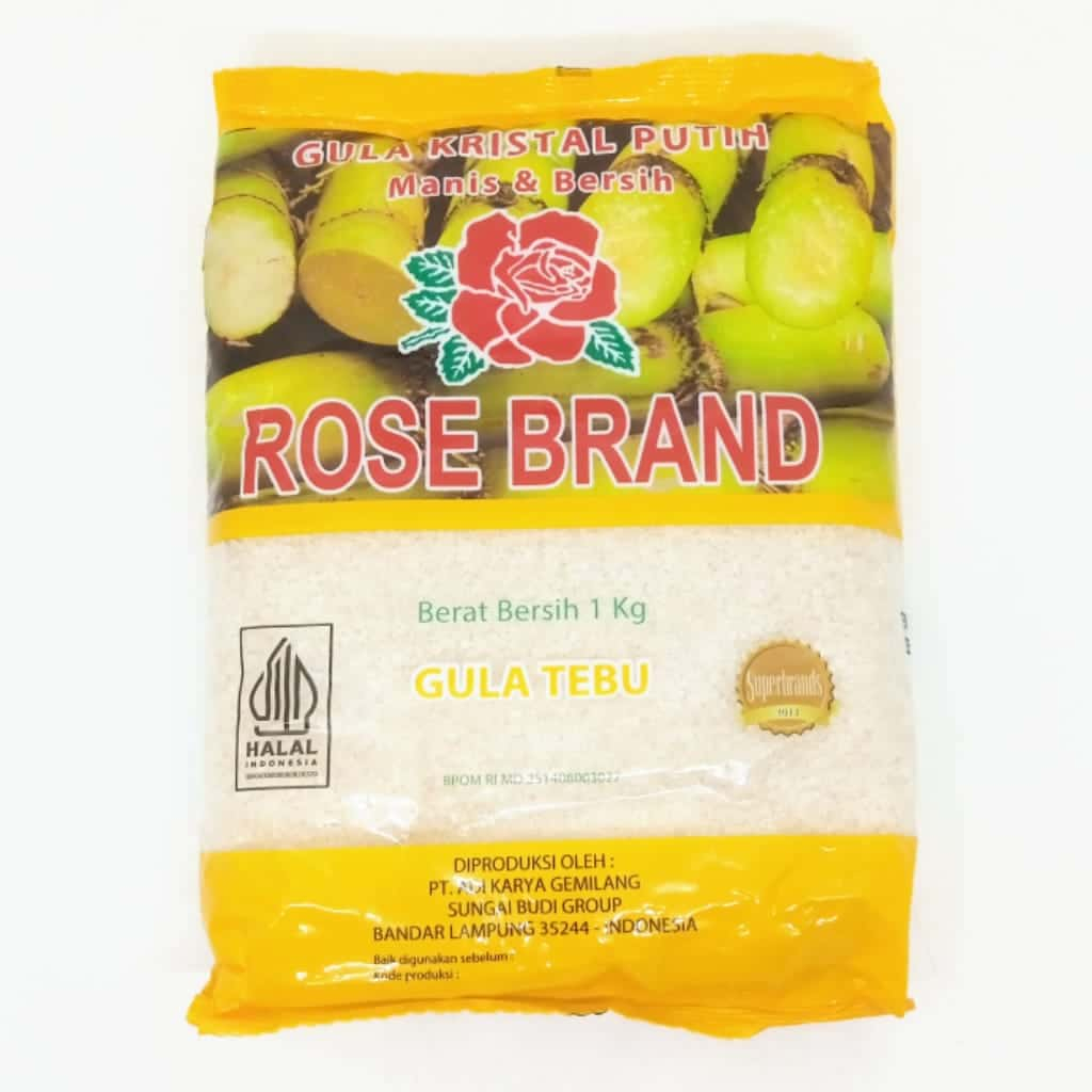 

Gula Pasir Kemasan 1 KG MERK RANDOM rosebrand