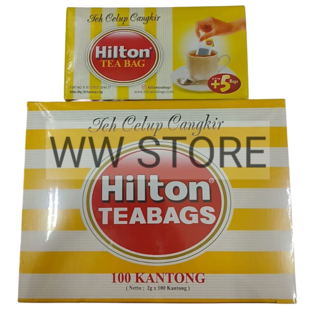 

Teh Celup Cangkir Hilton TEA BAG TEABAG TEABAGS kemasan 25kantong / 100 kantong x 2g