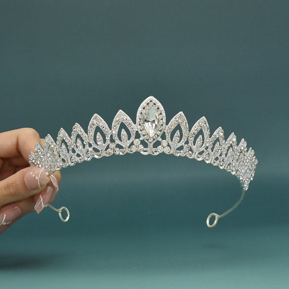 CrownHouse Mahkota Lamaran Wedding Fuji Tiara Silver Basic Putri Crown