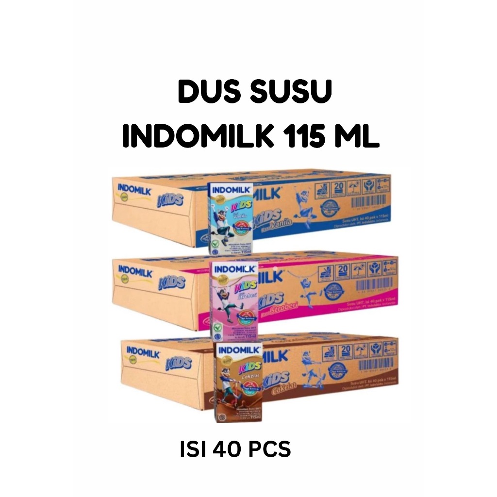 

Indomilk Kids 115 ml 1 dus isi 40 pcs