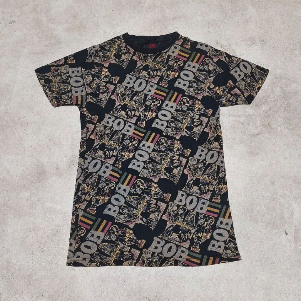 Baju kaos band pria Zion Bob Marley full print