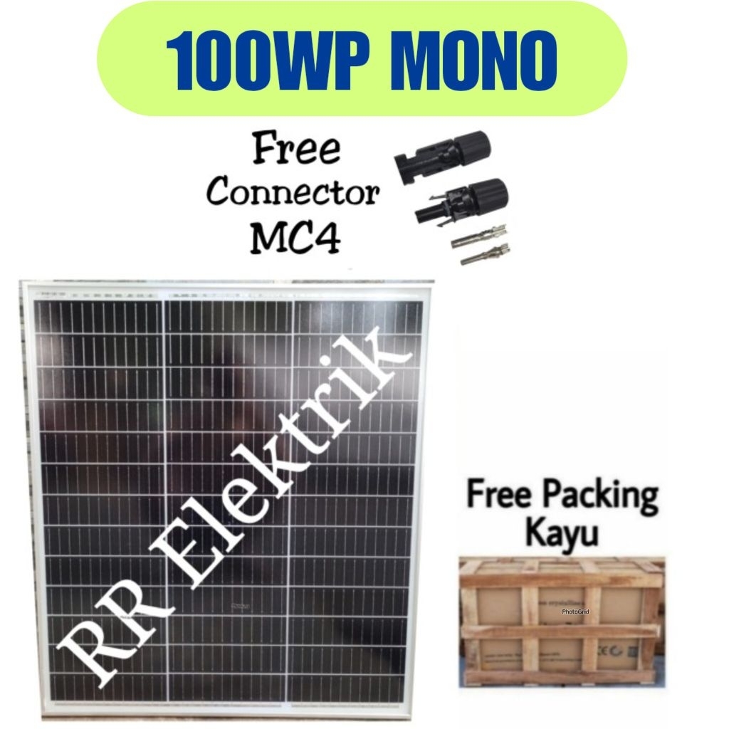 Solar Panel Solar Cell Panel Surya GH Solar / Maysun Solar 100WP Monocrystalline 100 wp Mono