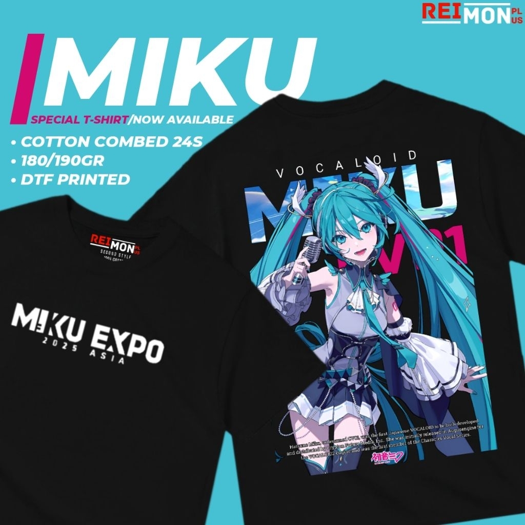 T-Shirt / Kaos Baju Hatsune Miku Vocaloid