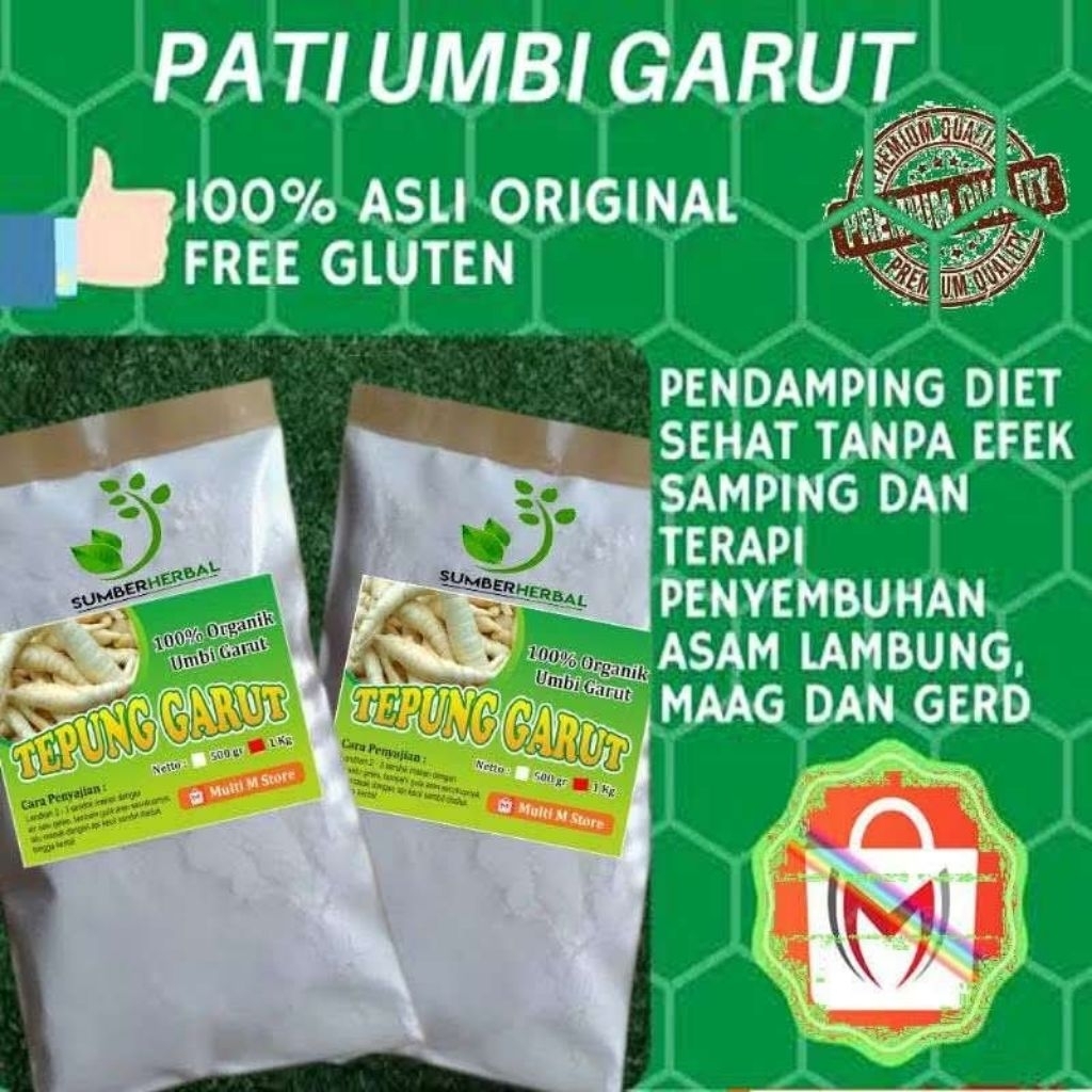 

Tepung Garut | Pati Garut Original 1000 Gram | Ampuh Obati Maag Asam Lambung