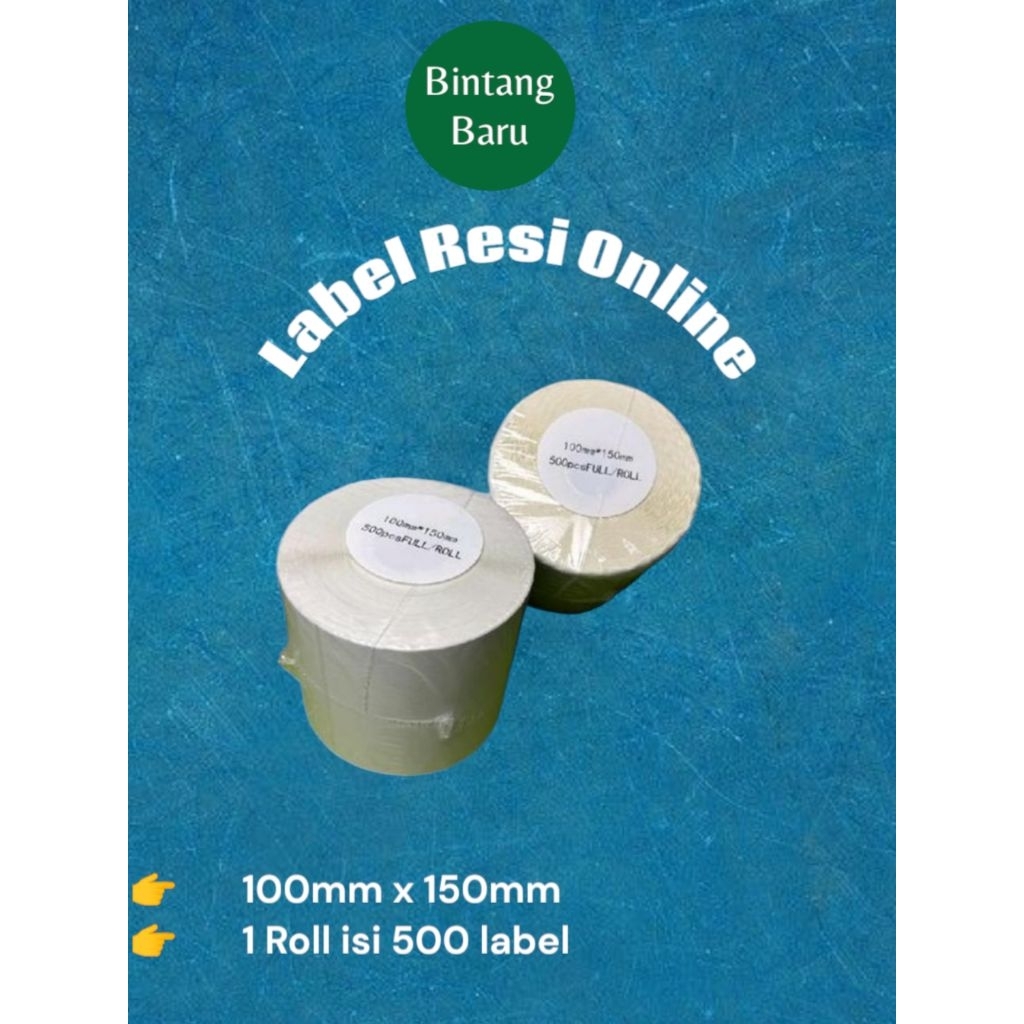 

Label thermal stiker 100x150 Label stiker A6 label Resi Online 100x150 label thermal stiker resi online shop 10cmx15cm