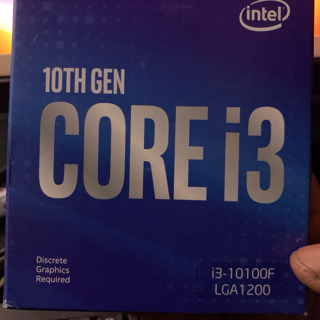 Core i3 10100f box new