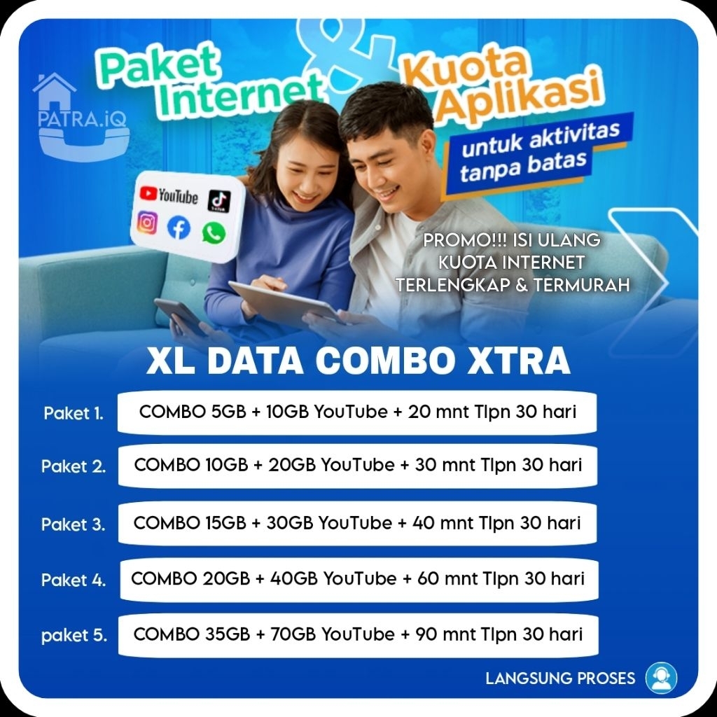 PROMO KUOTA XL COMBO XTRA BULANAN 30 HARI
