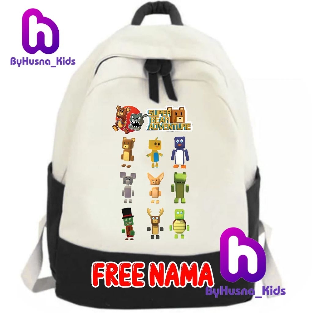 TAS RANSEL ANAK SUPER BEAR ADVENTURE GAME ANAK SUPER BEAR ADVENTURE