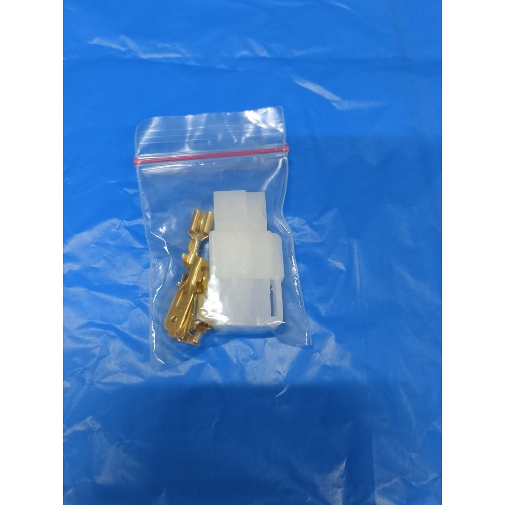 Socket Motor 3 Pin Besar / Soket Konektor Kabel 3 Pin + Skun (Set)