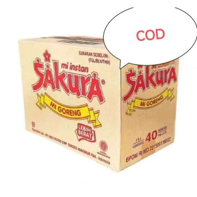 

MIE SAKURA MIE GORENG SAKURA 1 DUS ( 40 PCS )