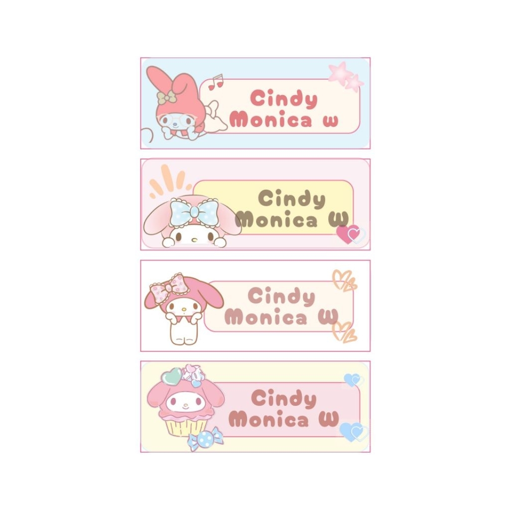 

DAPAT 80pc.. TERMURAH!! LABEL STICKER MY MELODY