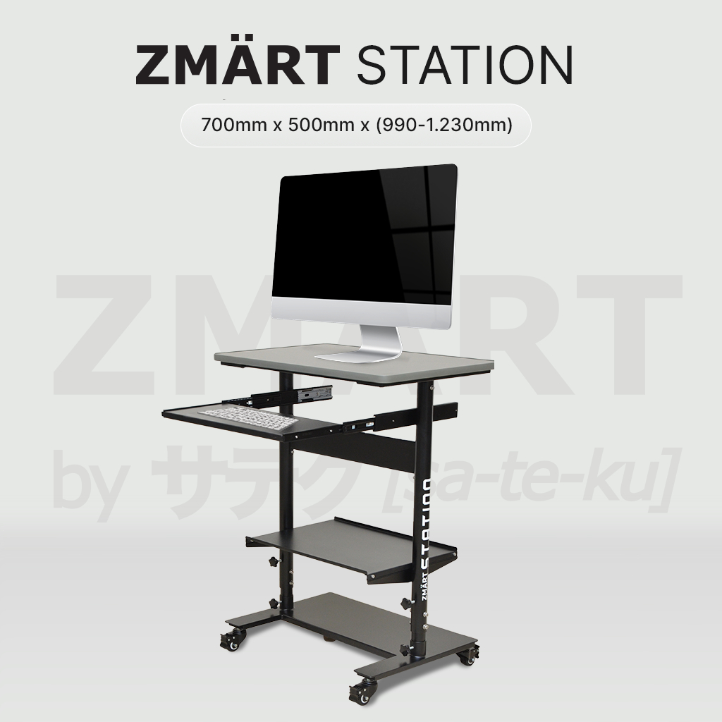 

ZMART STATION (Table Top: 750x500 mm) | Adjustable Height Standing Portable Working Station