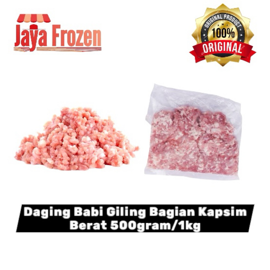 

Daging Babi Giling Bagian Kapsim - Kapsim Bawah Giling Fresh - Berat 500gram/1kg