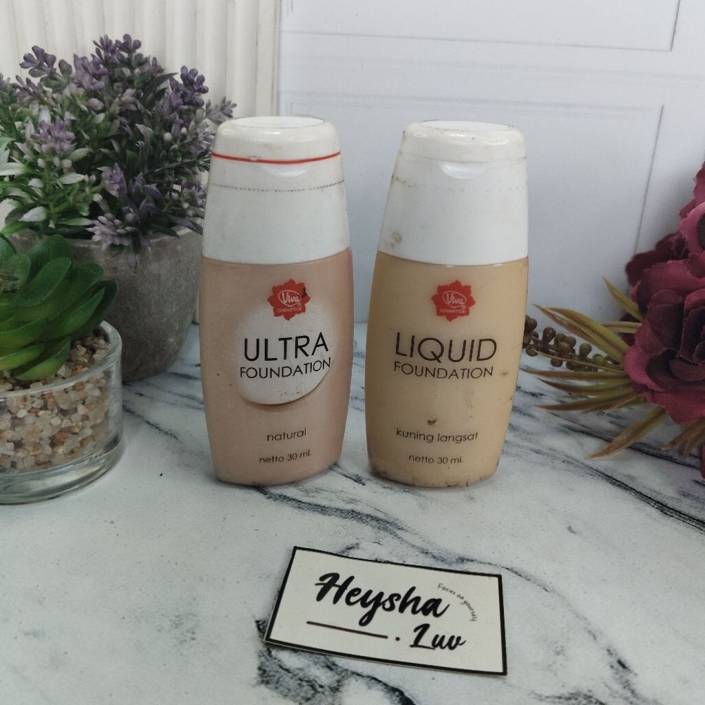 Viva Ultra Foundation Natural dan Viva Liquid Foundation Kuning Langsat
