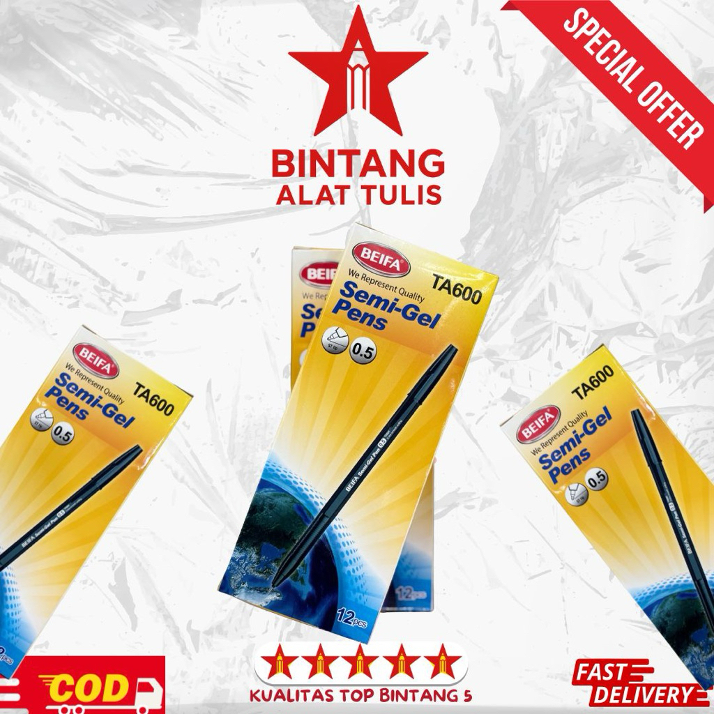 

Pulpen Semi Gel Beifa TA600 0.5mm | Pulpen Gel Halus Anti Macet | Pulpen untuk Kantor & Sekolah
