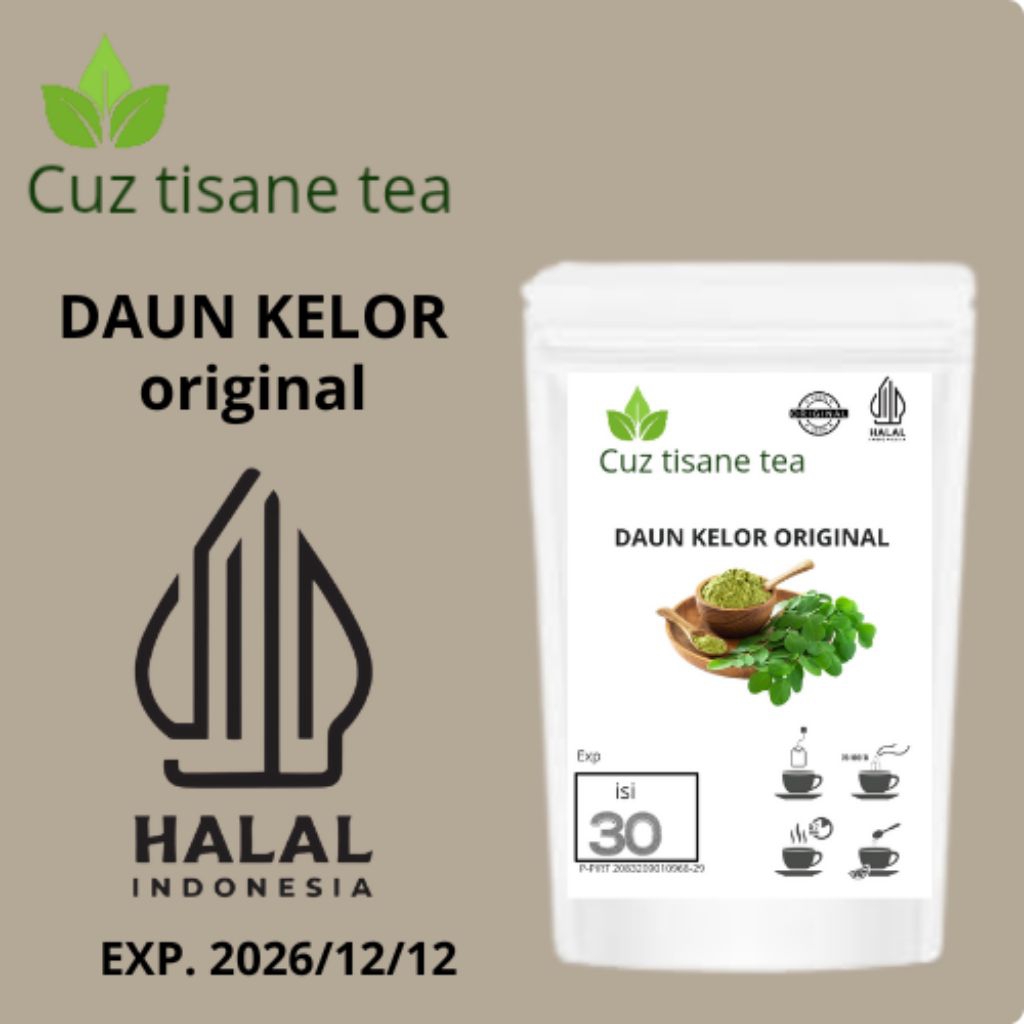 

Cuz tisane tea Teh Daun kelor original isi 30 teabag