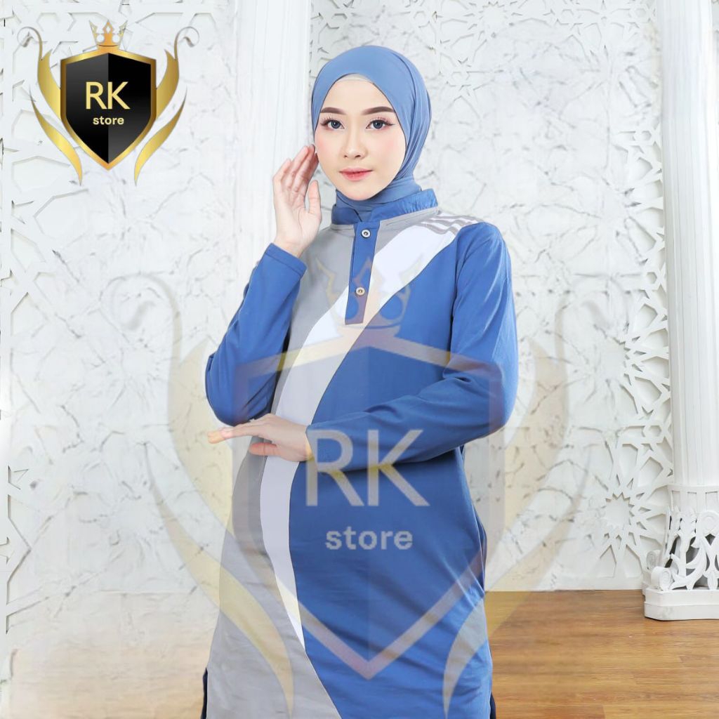 atasan olahraga tunik wanita/kaos senam tunik sport/atasan olahraga muslimah tunik outdoor