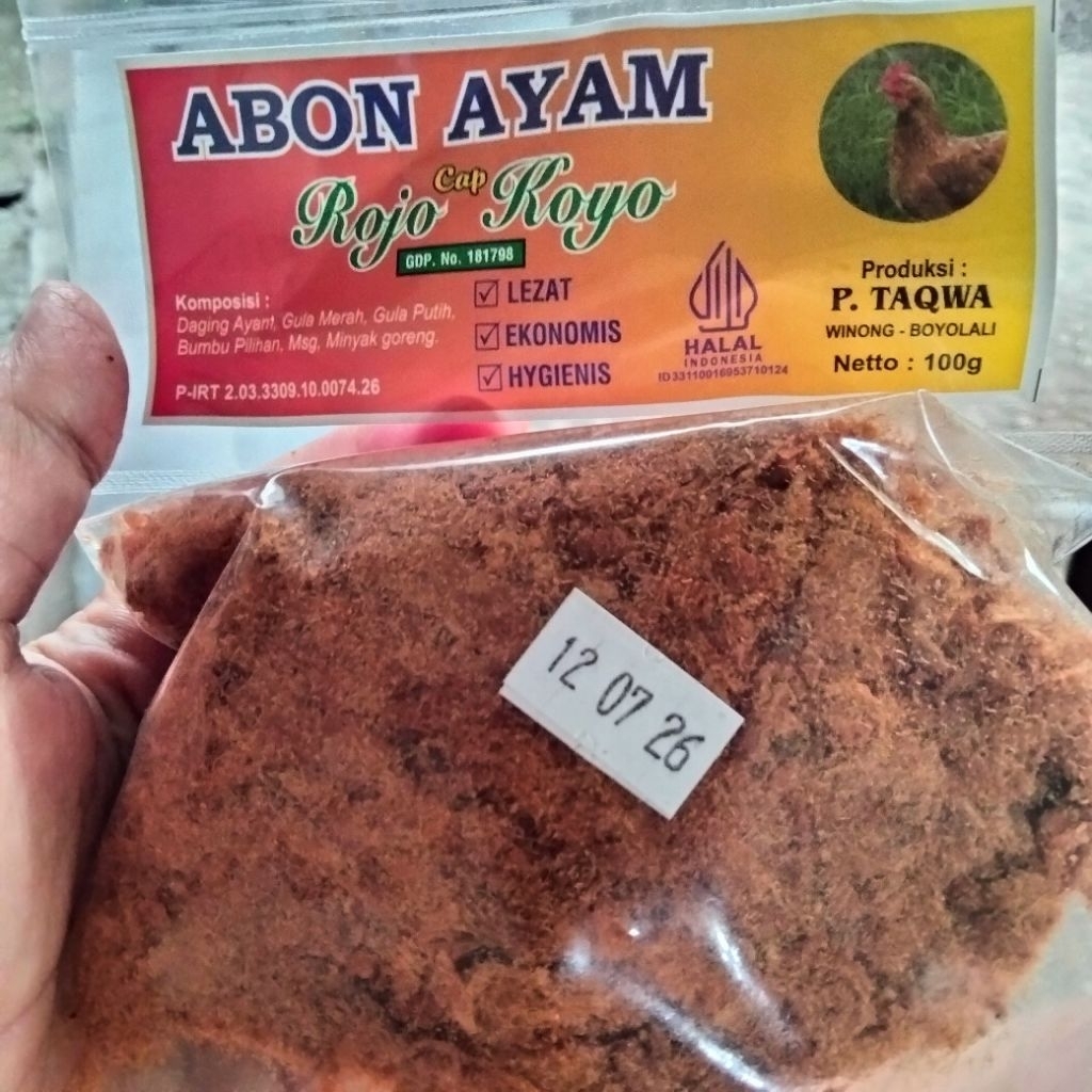 

Abon ayam rojo.koyo