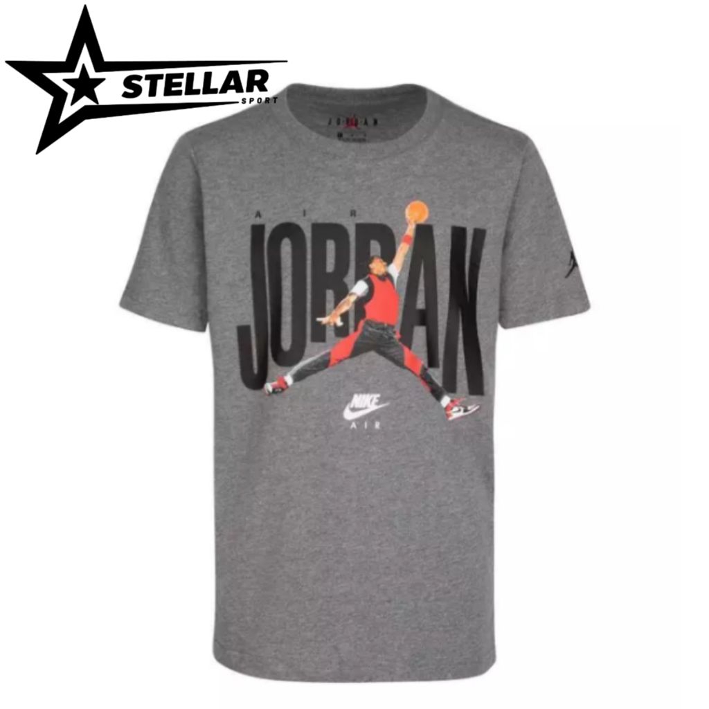 KAOS ANAK REMAJA JORDAN SHORT-SLEEVE CREW GREY NEW ORI BNIB