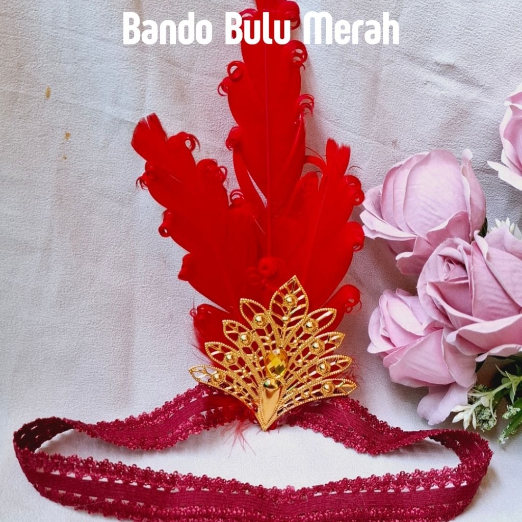 Bandana bulu premium Curly | Hiasan kepala | bando bulu | hiasan kepala