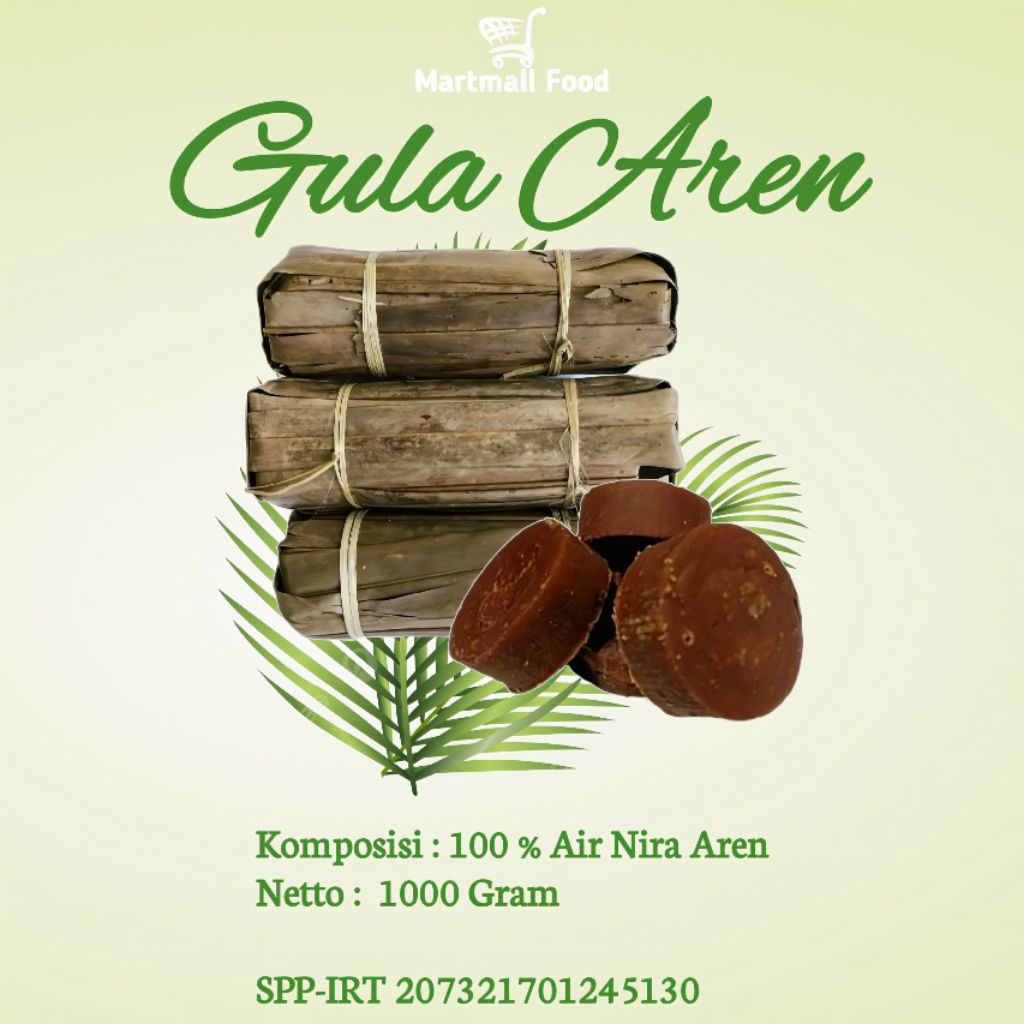 

Gula Aren Asli Alami Tanpa Campuran Isi Per 1 Kg / Isi 10 Pcs Bungkus Daun