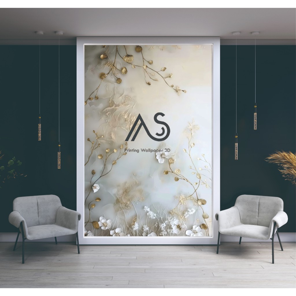 stiker dinding motif bunga, wallpaper bunga 3D, stiker dinding rumah