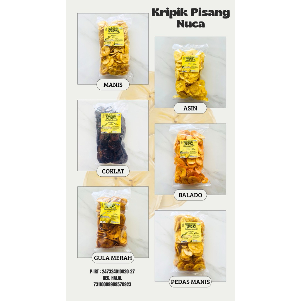 

Keripik Pisang NUCA | COD ✅ | 250gram | Halal & Higienis | Tanpa Bahan Pengawet