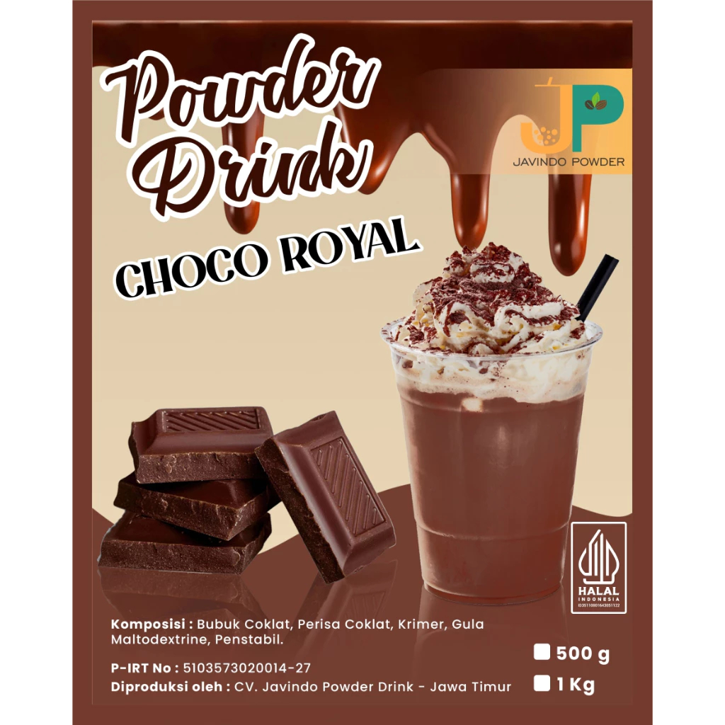 

JAVINDO Bubuk Minuman Rasa Choco Royale / Coklat Royal 1Kg / 1 Kg Reguler - Javindo Powder