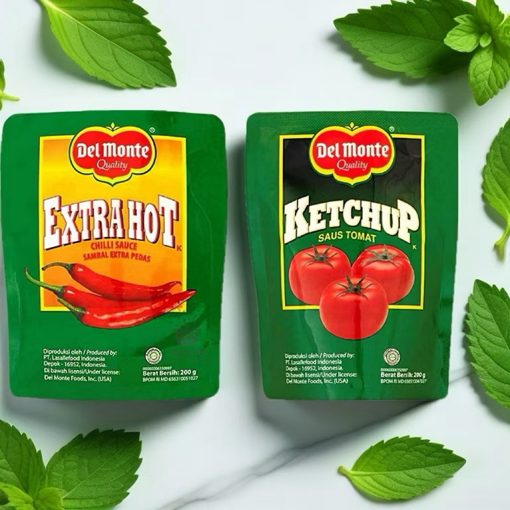 

Del Monte Extra hot dan Ketchup 200 gram | Del Monte sambal extra pedas dan saus tomat