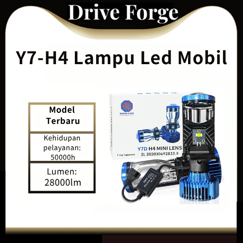 1/2Pcs Lampu Led Mini Projie Y7 H4 100W