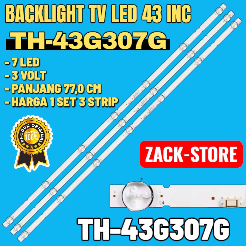 BACKLIGHT TV LED PANASONIC 43 INC TH-43G307G TH43G307G