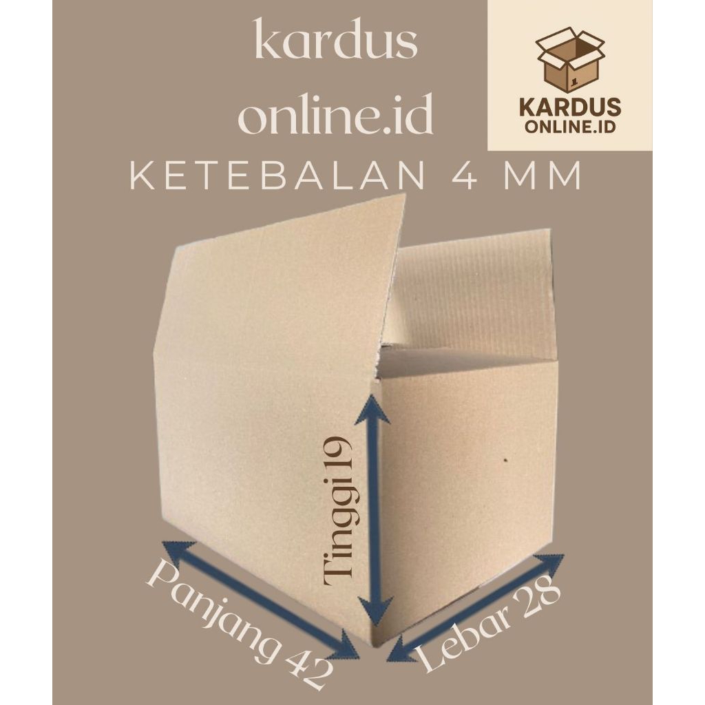 

Kardus packing Uk 42x28x19 3ply (4mm)