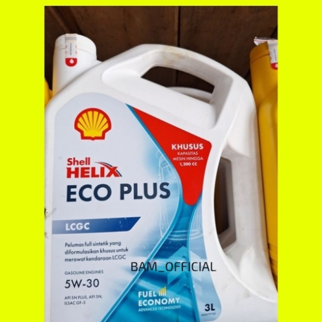 Oli Shell Helix Eco Plus 5W30 3L/1L Khusus Mobil LCGC Toyota Calya Ayla Agya