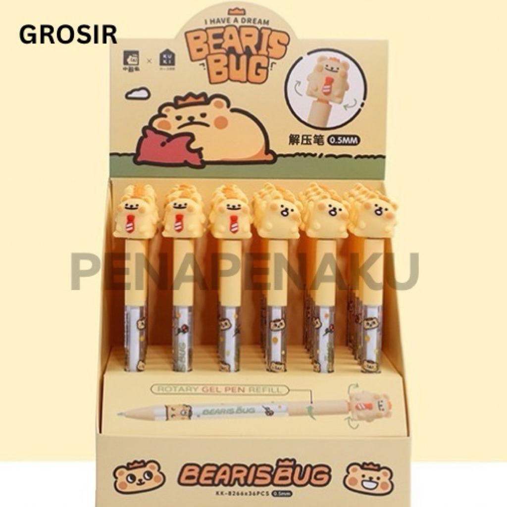 

GROSIR PENA KUKI KK-8266/ ballpoint premium kuki/1Box isi 36pcs/bearisbug