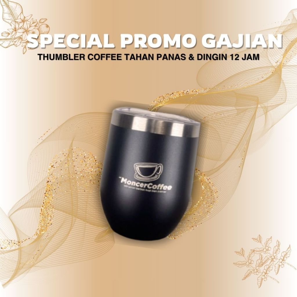 THUMBLER COFFEE NF MONCER Gelas Kopi Tahan Panas & Dingin Hingga 12 Jam Bahan Stainless